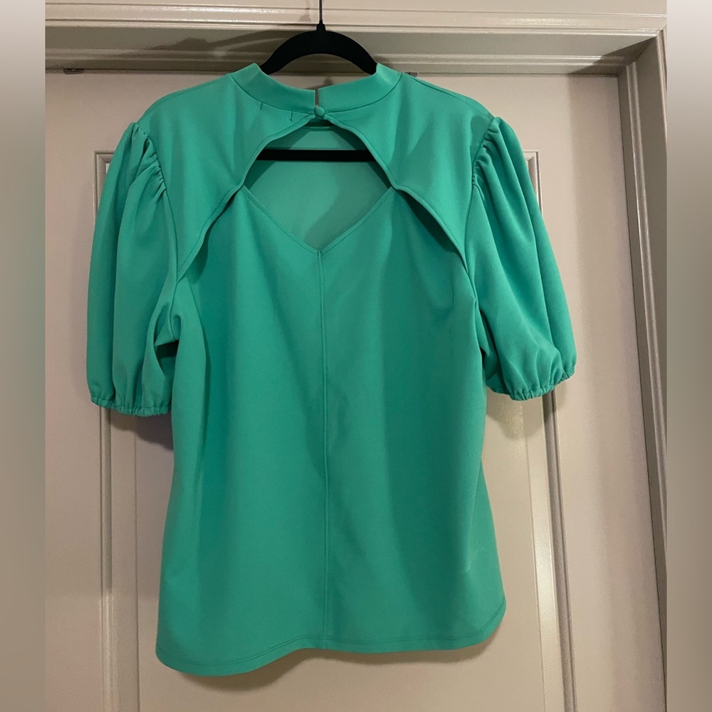 Ann Taylor Green Blouse | size XL